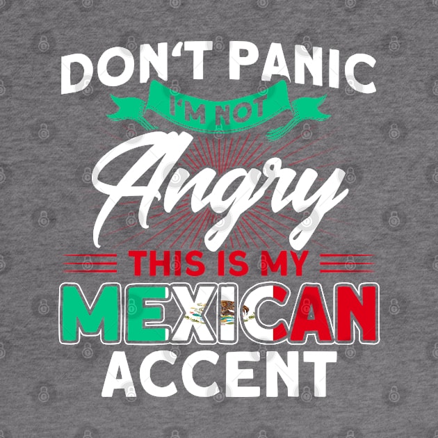 Mexico Mexican Accent Mexican Flag Pride by Toeffishirts